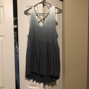 Ombré Grey babydoll tank top